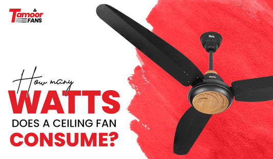 How many watts does a ceiling fan consume?